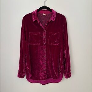 Pilcro velvet shirt
